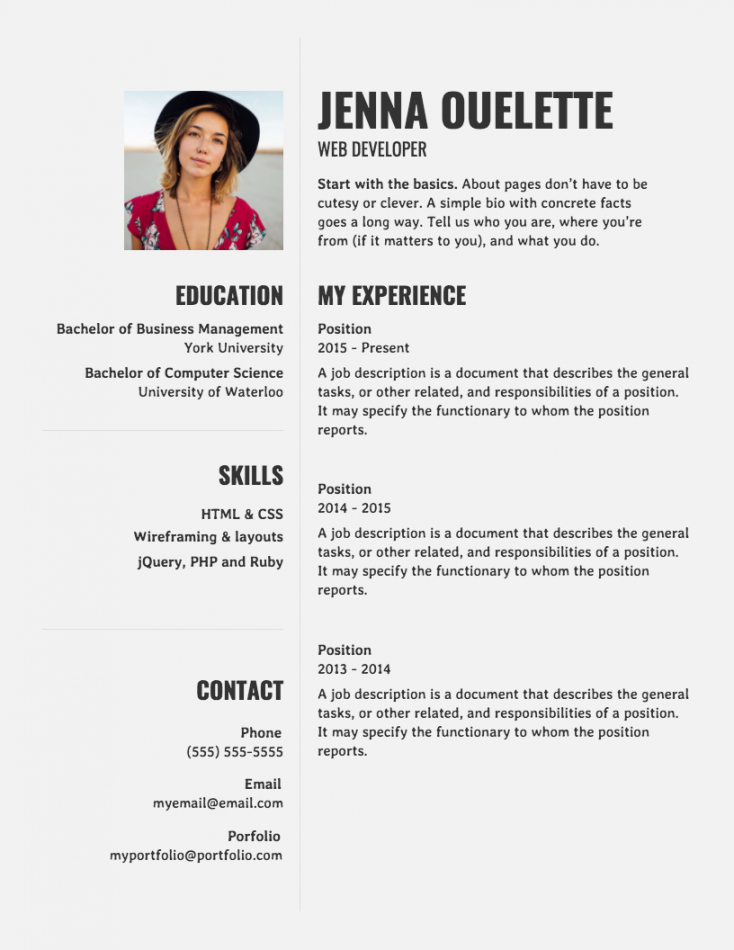 Modern Simple Resume - Venngage