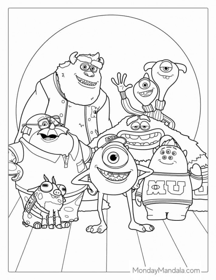 Monsters Inc Coloring Pages (Free PDF Printables)