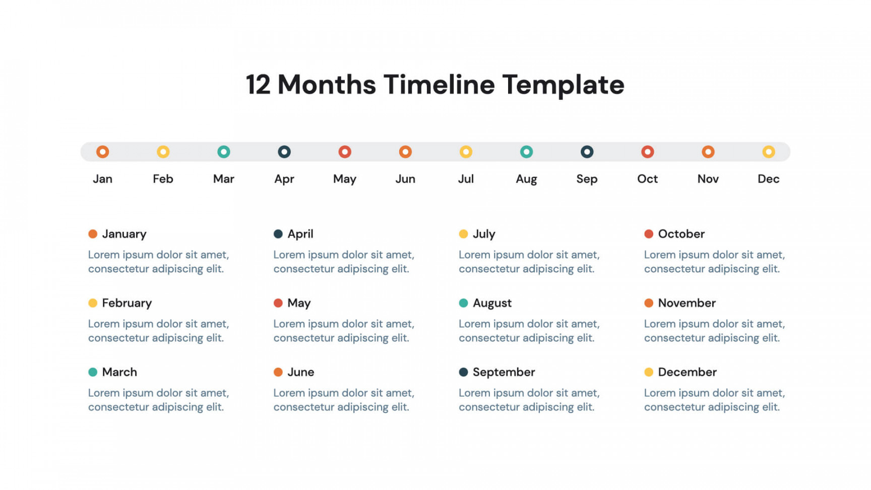 Month Timeline Template for PowerPoint & Google Slides FREE