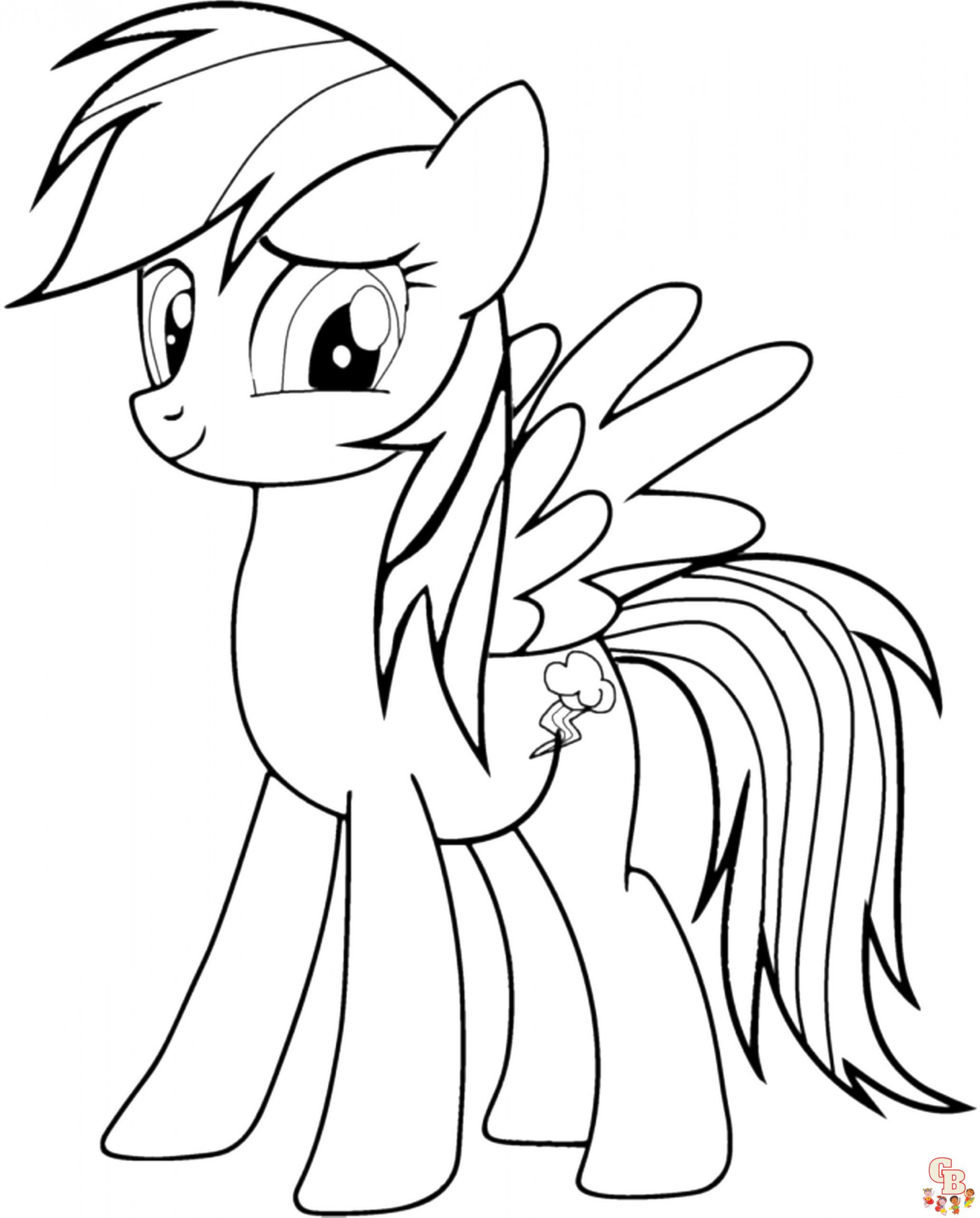 My Little Pony Rainbow Dash Coloring Pages - GBcoloring