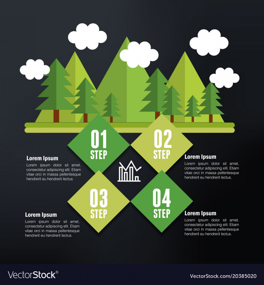 Nature infographic template icons Royalty Free Vector Image