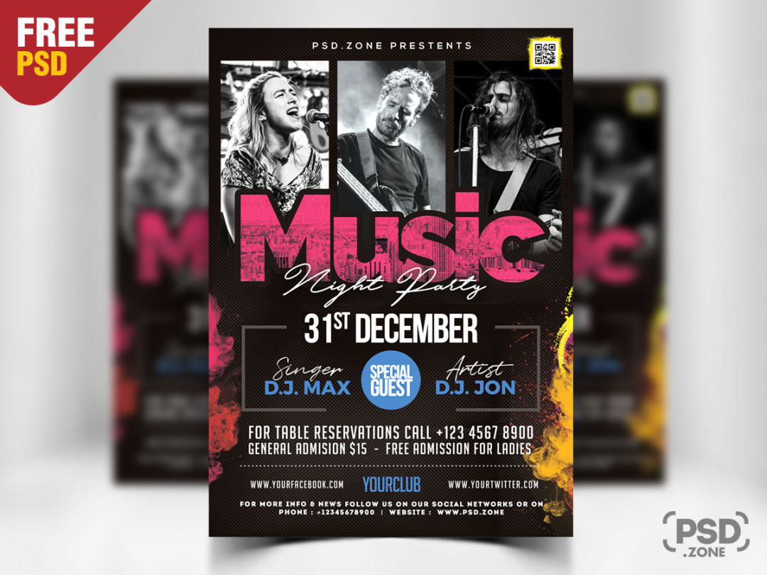 Night Club Party Flyer Design Template – Download PSD