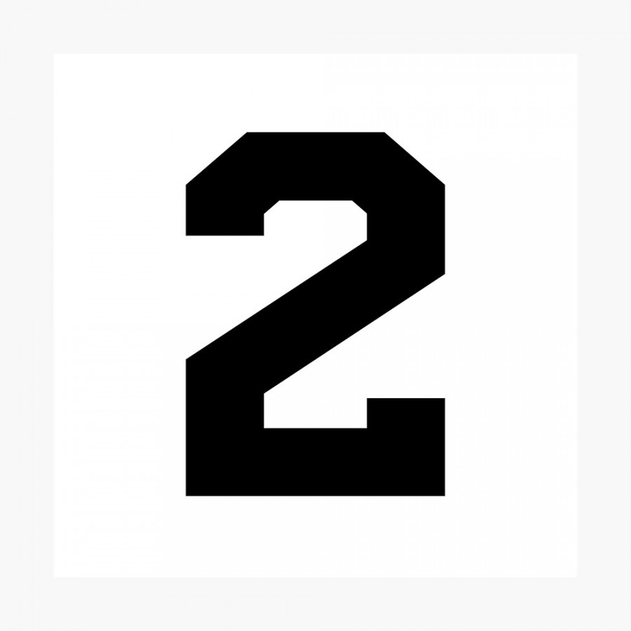 Number , Black two, Sports number " Poster for Sale by