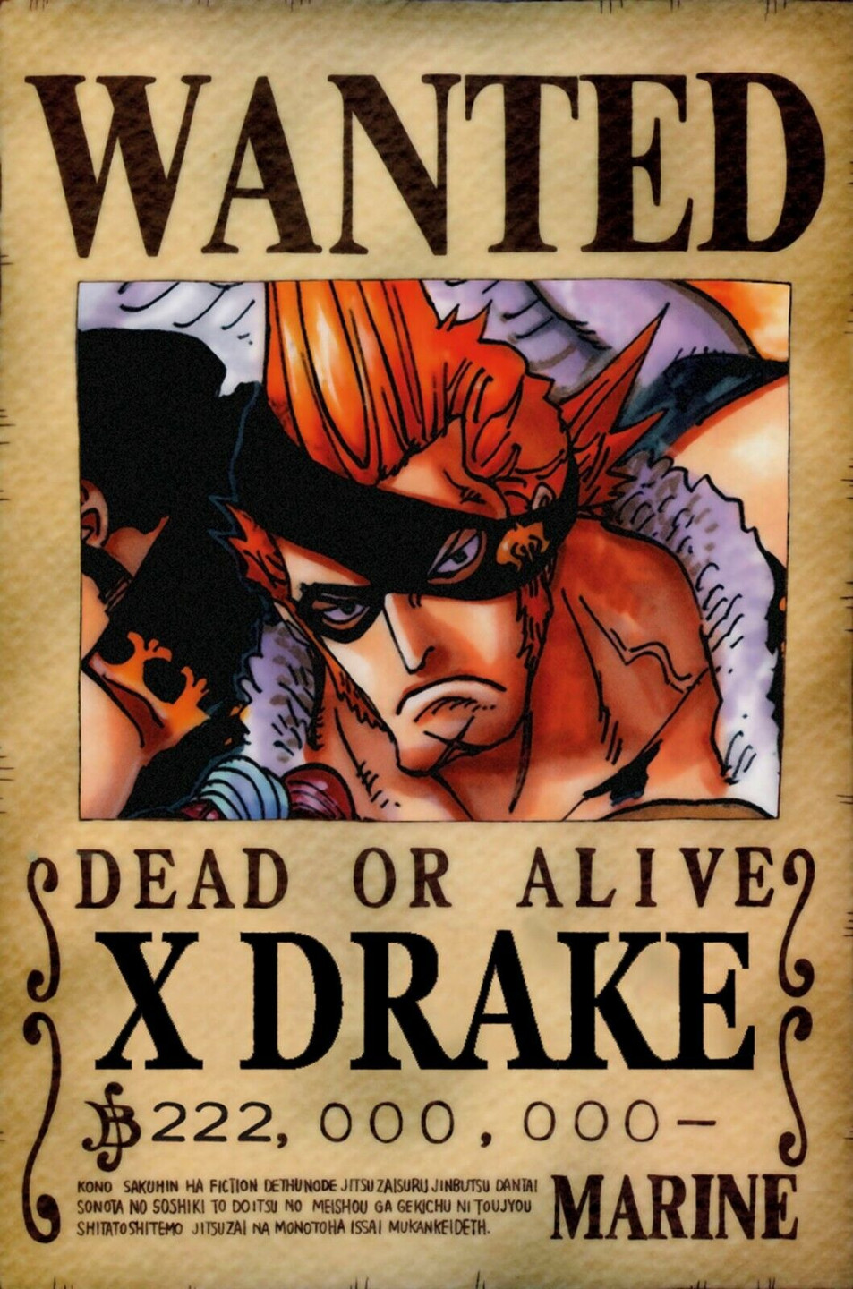 One Piece WANTED Poster (A:  x 4 cm) – X DRAKE  eBay