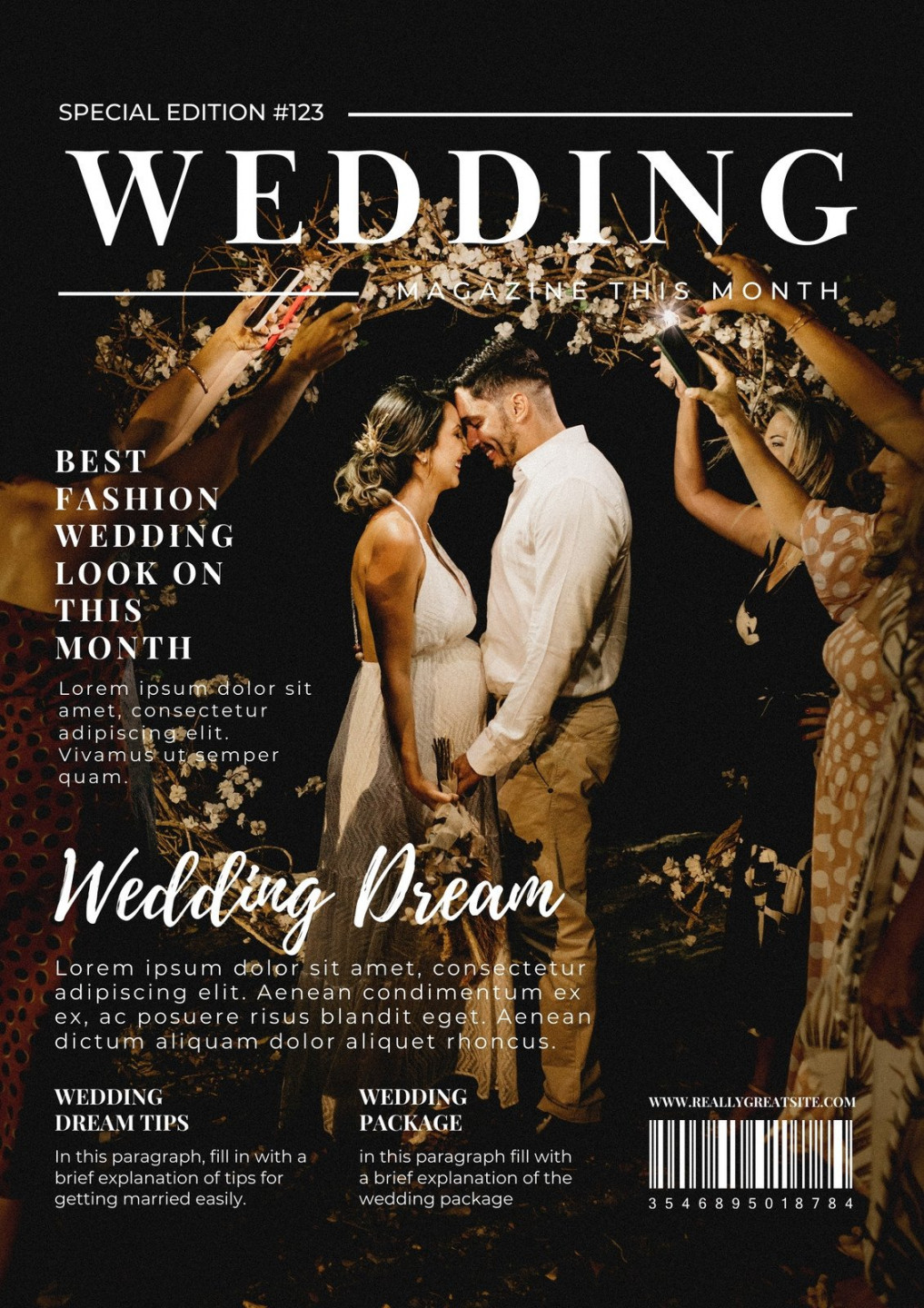 Page  - Free, custom printable wedding magazine cover templates