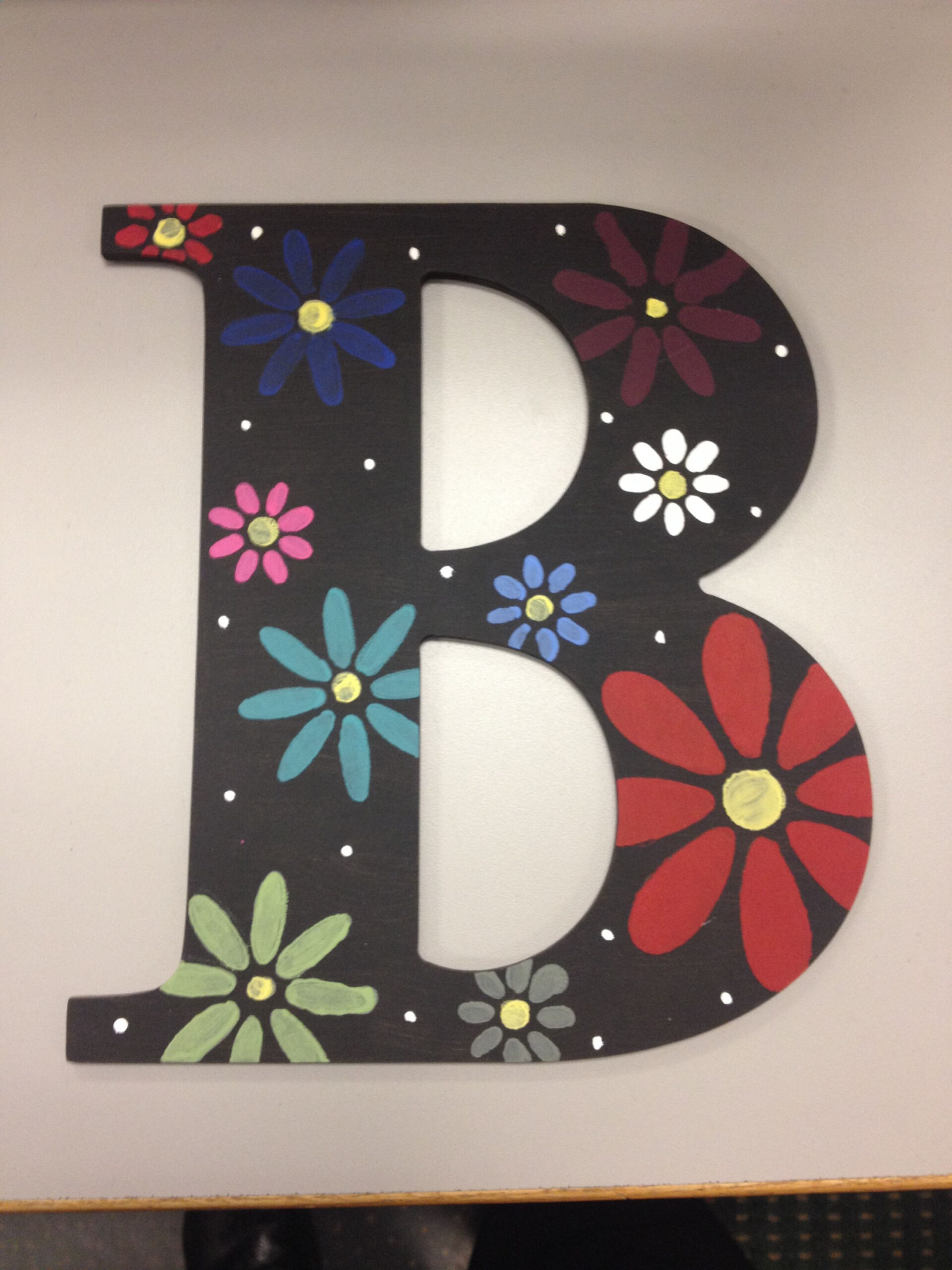 Painted Block Letter B  Painted wood letters, Wood letters