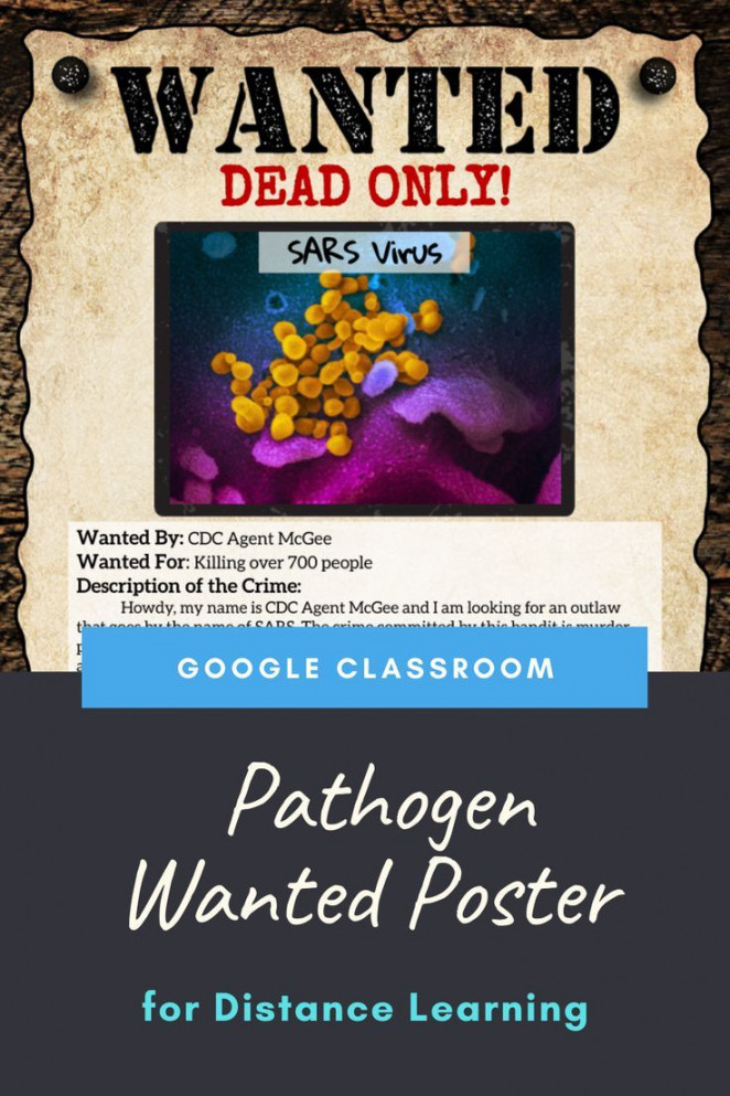 Pathogen Wanted Poster - Science Distance Learning Google