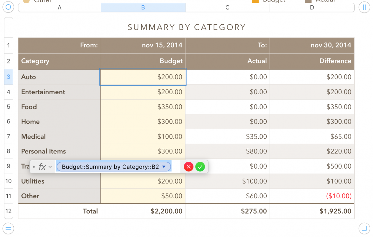 Personal Budget Template Apple Numbers - Apple Community