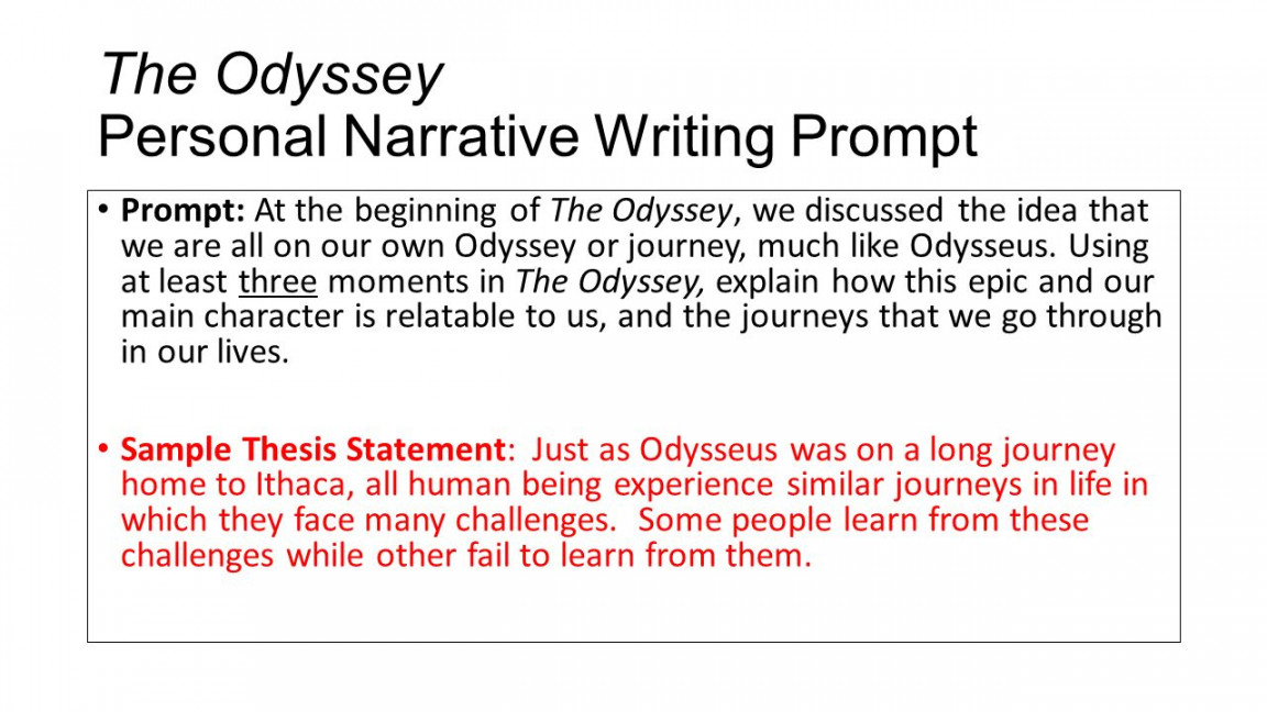 Personal Narrative Writing and Sample Thesis Statement - ppt video