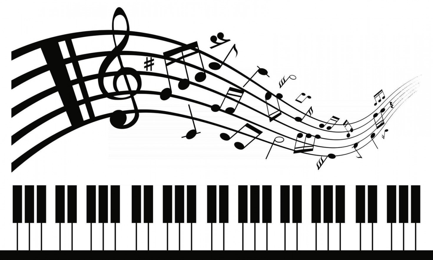 Piano Notes Vector Art, Icons, and Graphics for Free Download