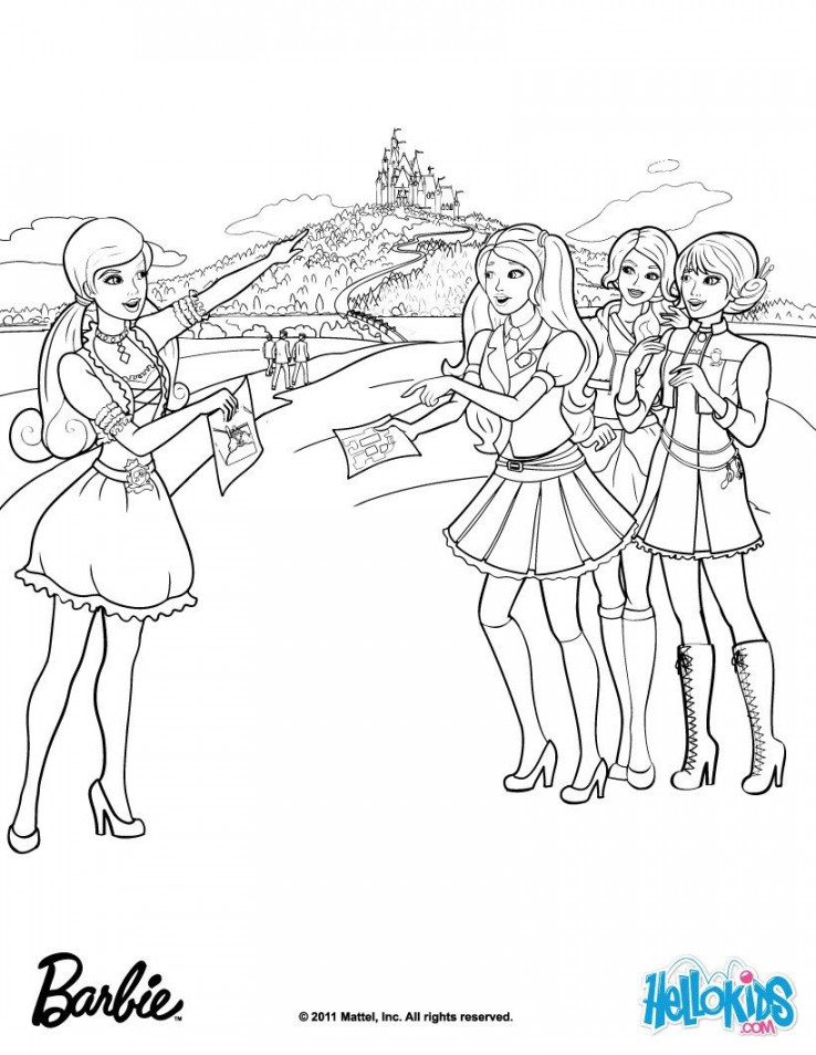 Pin on Barbie Coloring Pages