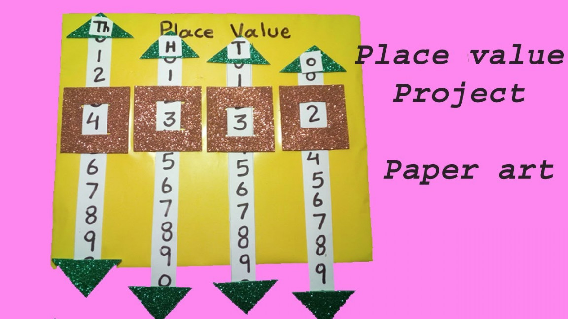 Place Value Maths Project  Place value maths model  Paper art