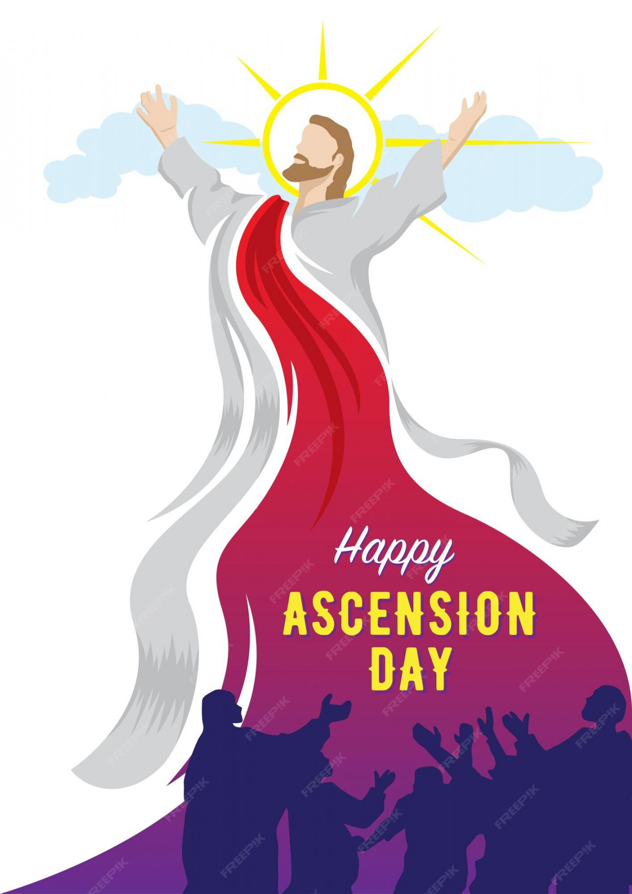 Premium Vector  An illustration of the ascension day of jesus christ