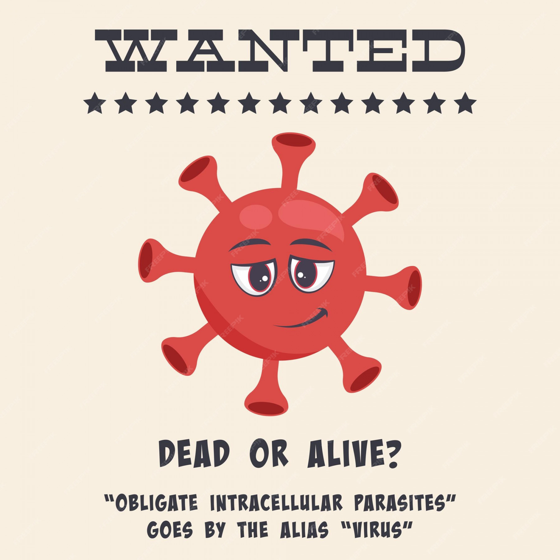 Premium Vector  Wanted poster with virus being hunted