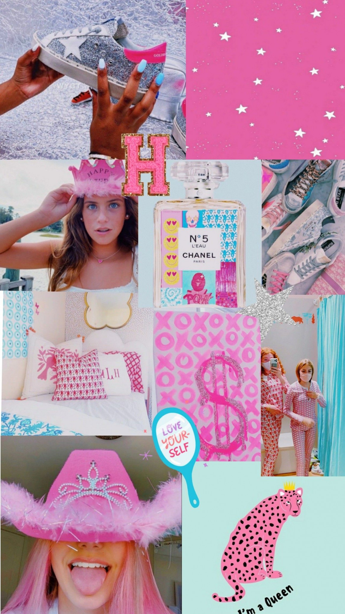 🎀preppy pink/blue wallpaper🎀  Preppy wallpaper, Preppy room