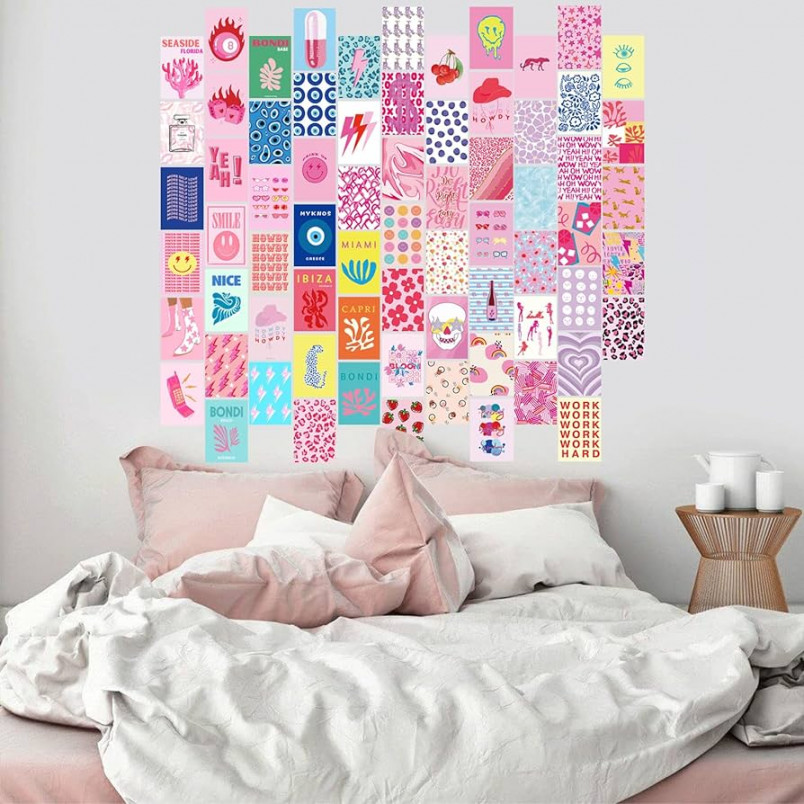 Preppy Room Decor, pcs Preppy Wall Collage Kit Aesthetic Pictures, Trendy  Pink Photo Collage Kit .x