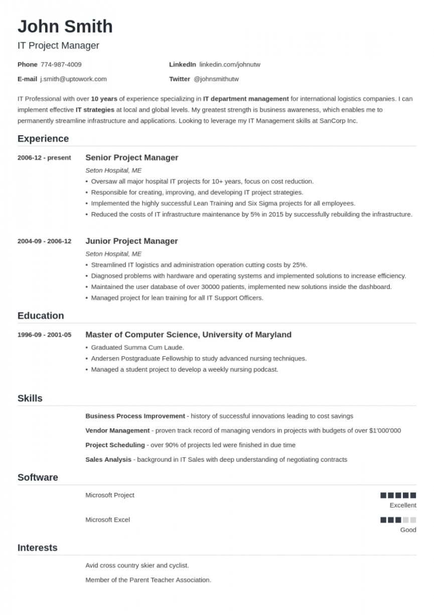 Professional Resume Templates for Any Job [Free TXT]