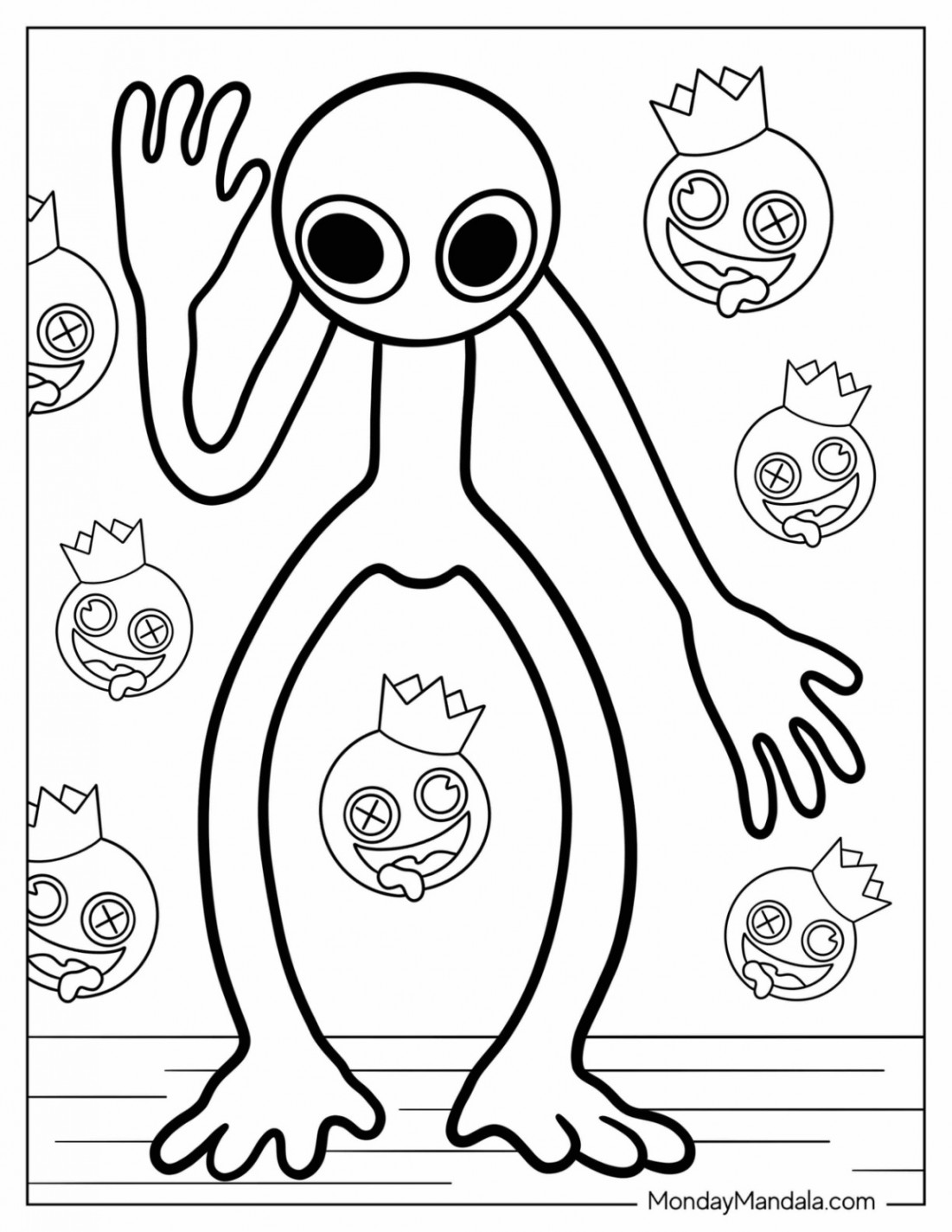 Rainbow Friends Coloring Pages (Free PDF Printables)