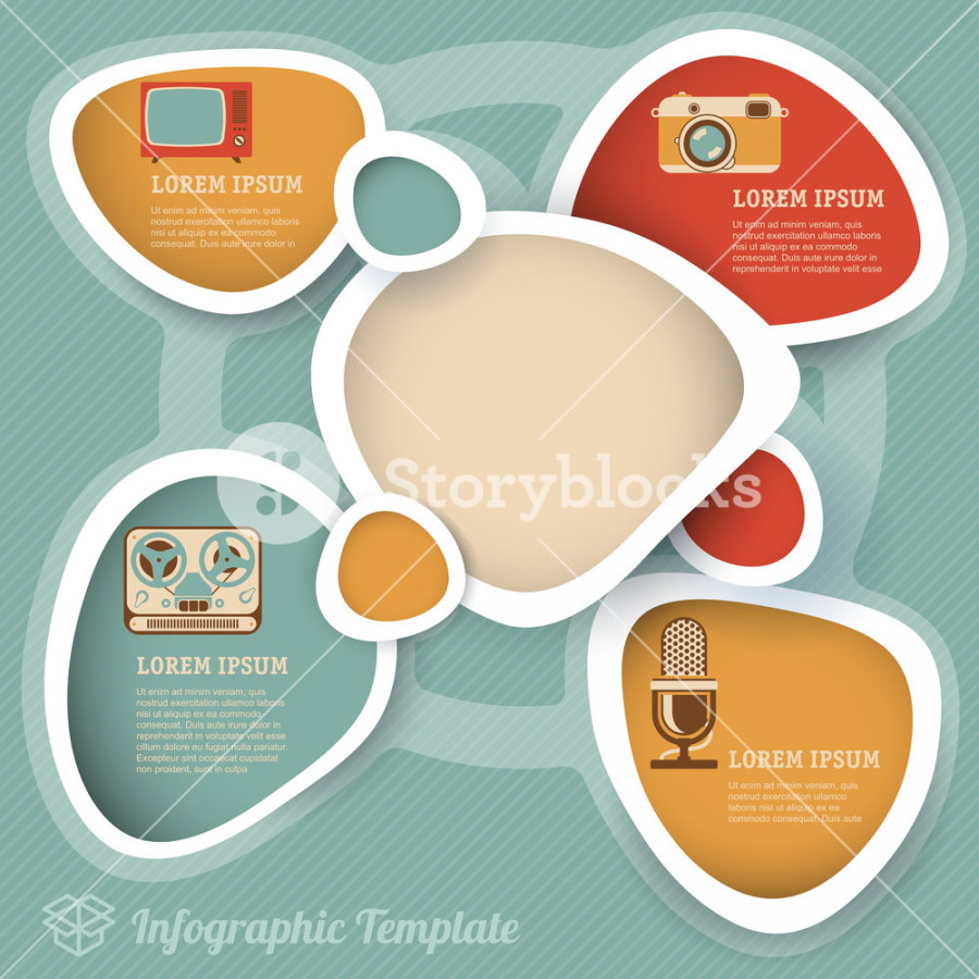 Retro Style Infographic Design Vector Template