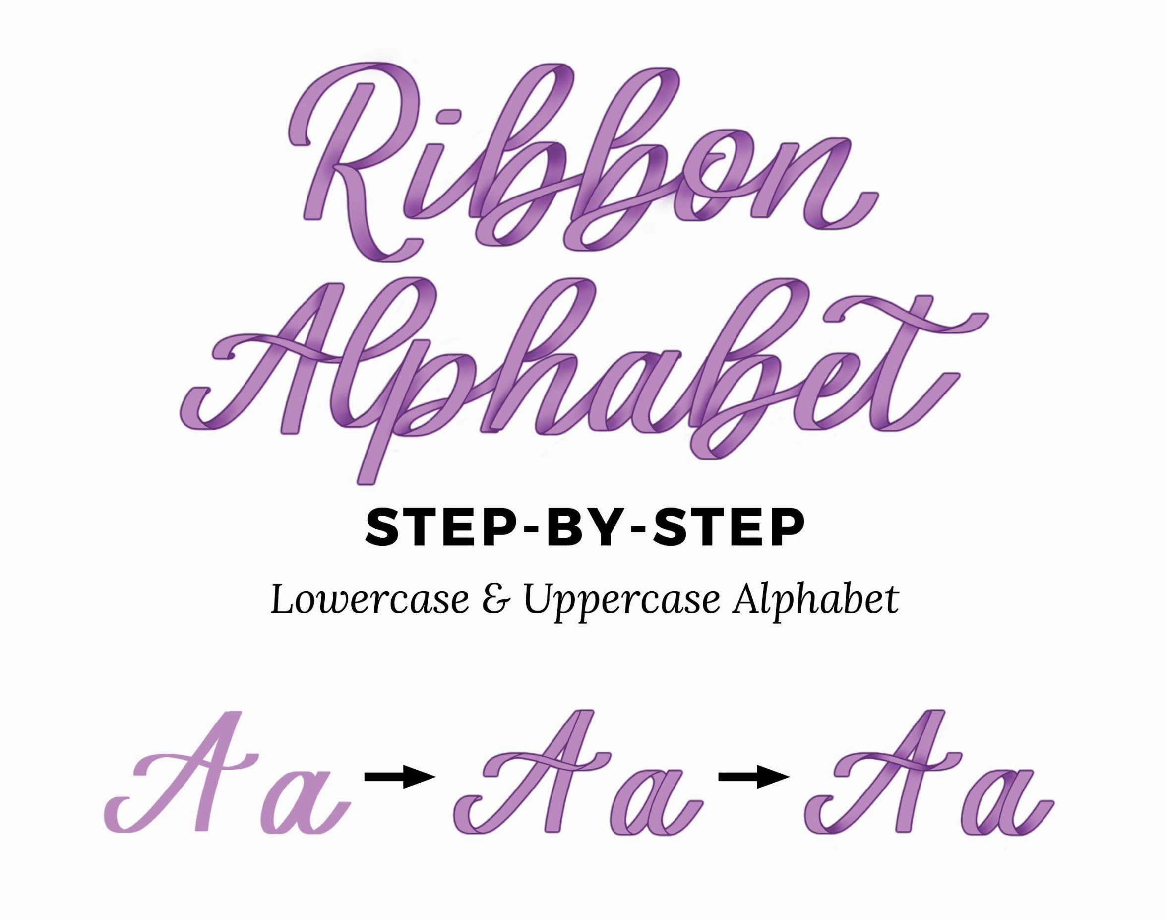 Ribbon Alphabet Lettering Workbook Instant Download PDF - Etsy