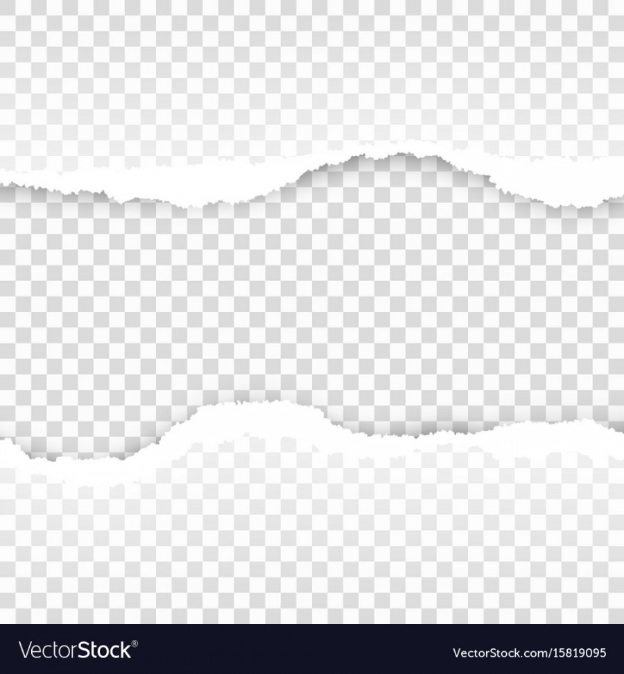 Ripped paper transparent template eps  Vector Image