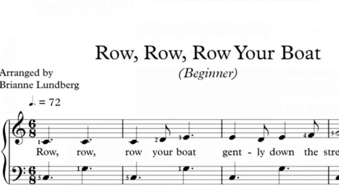 Row, Row, Row Your Boat Piano Sheet Music