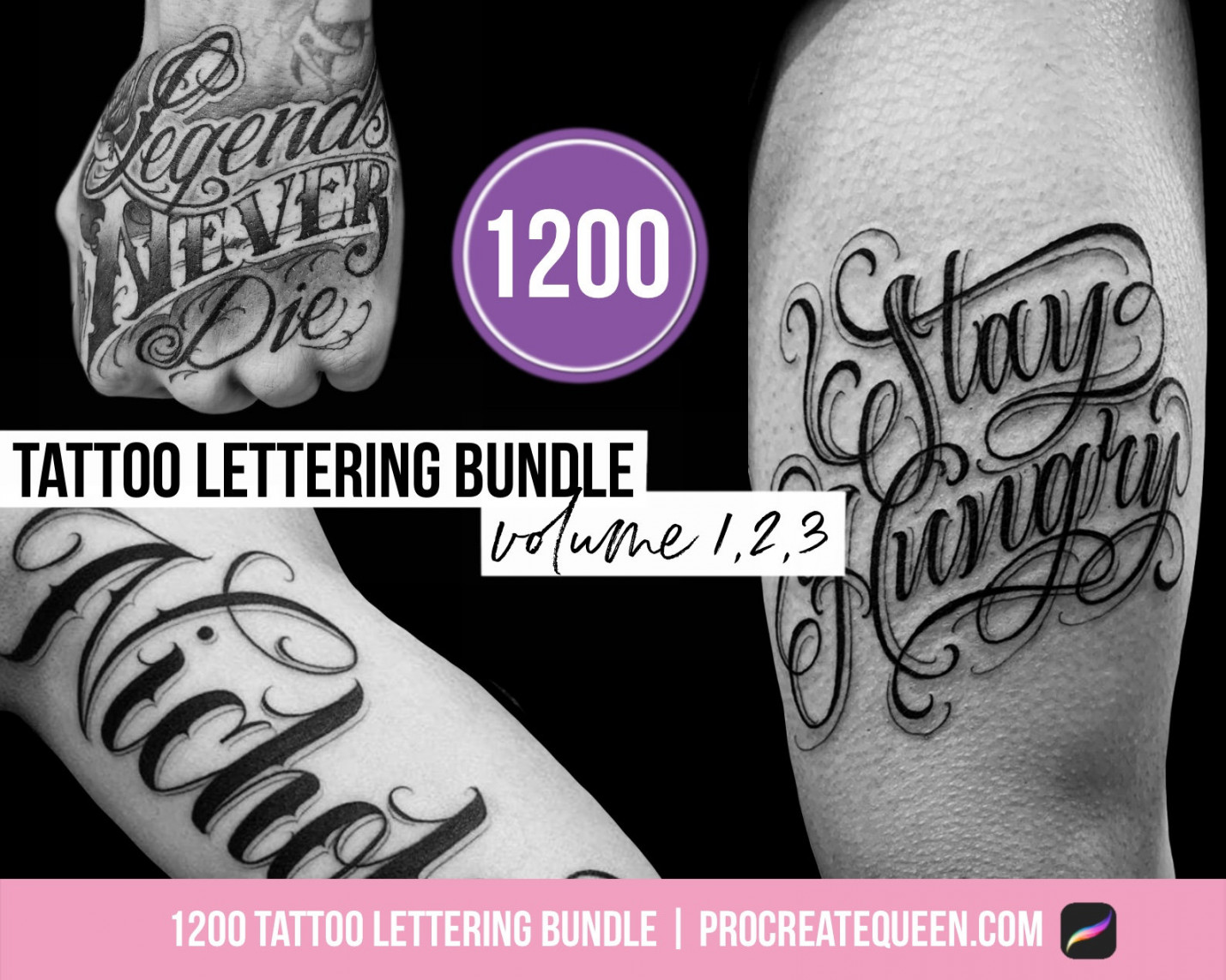 Schriftzug Bundle Band ,  & , Tattoo Schriftzug, Tattoo Stempel, Tattoo  zeugen, Pinsel zeugen, Pinsel zeugen, Tattoo