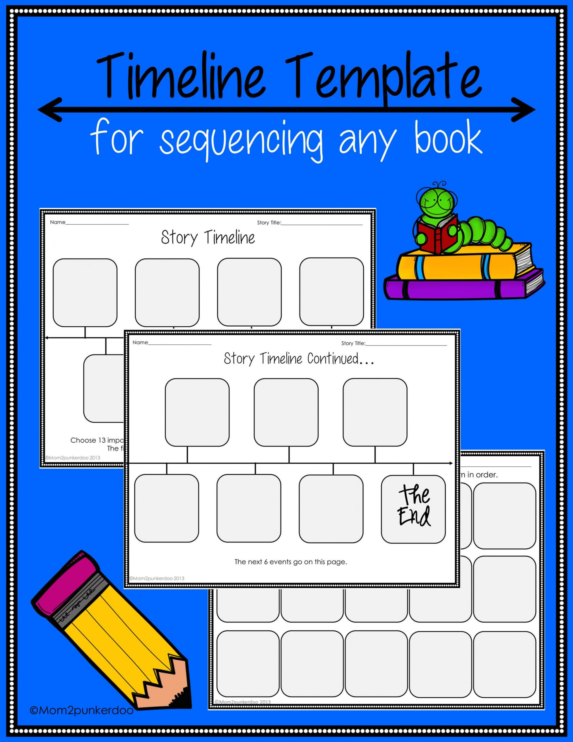 Sequencing Timeline Template For Any Book  nd grade reading