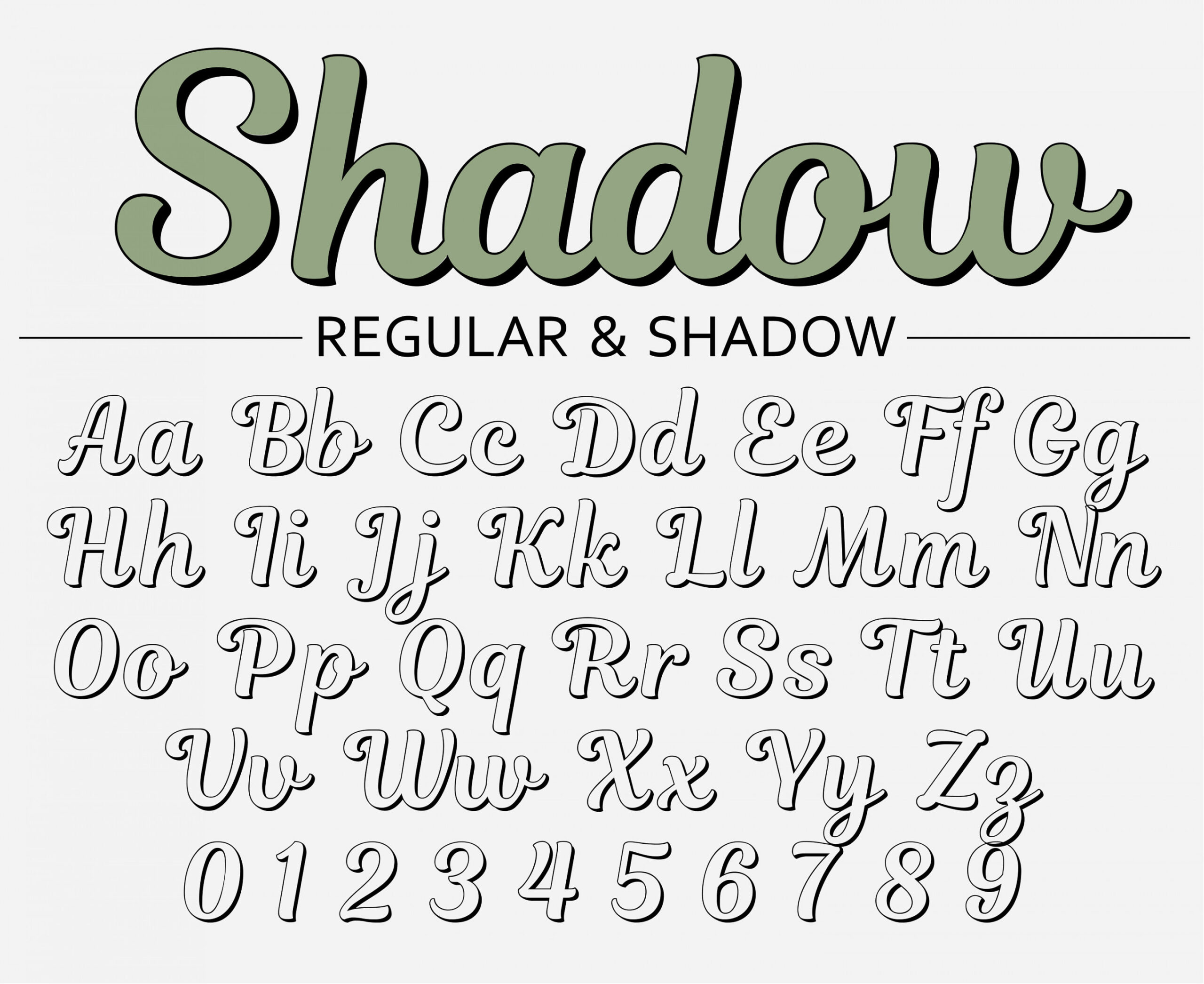 Shadow Font Shadow Script Font Shadow Font Style Shadow - Etsy