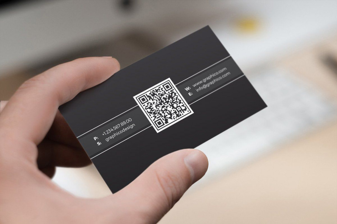 Simple QR Code Business Card   Qr code business card, Metal