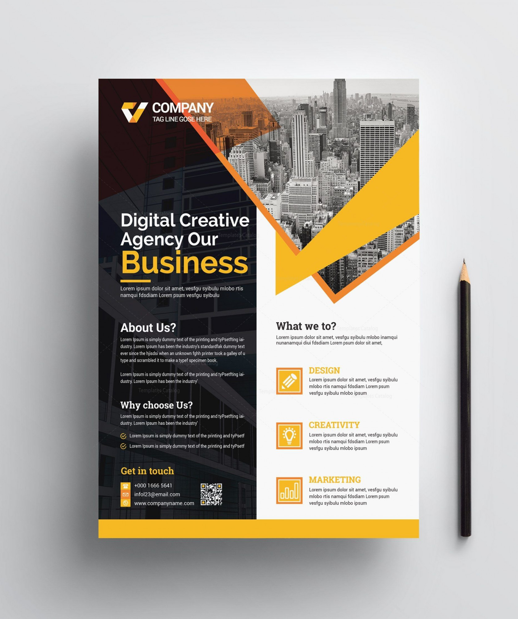 Stylish Print Flyer Template  Graphic design brochure, Graphic