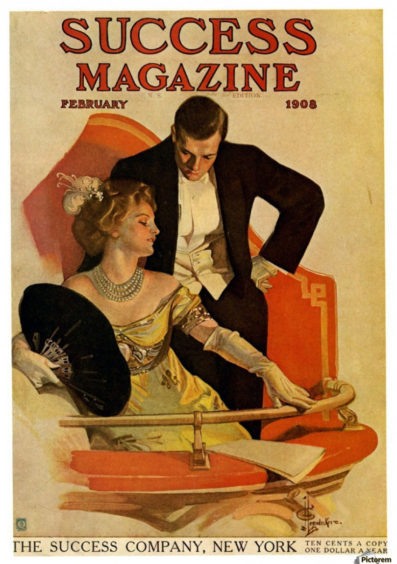 Success Magazine Cover February  - VINTAGE POSTER