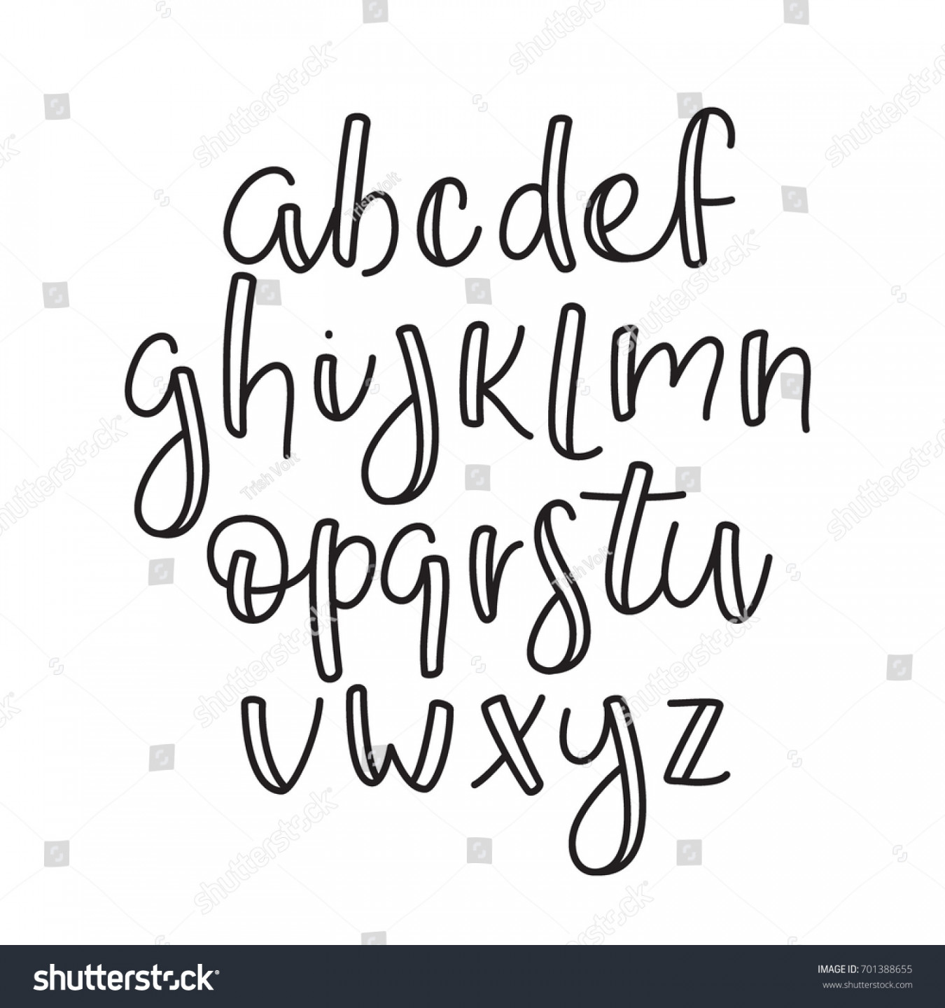 Super Simple Abc English Line Alphabet Stock Vector (Royalty Free