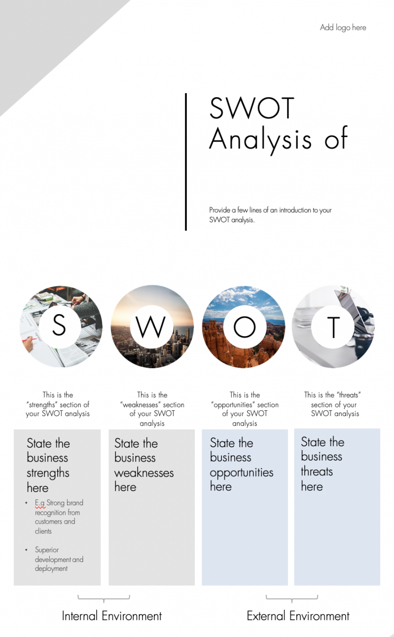 SWOT Analysis Template  Swot analysis template, Swot analysis