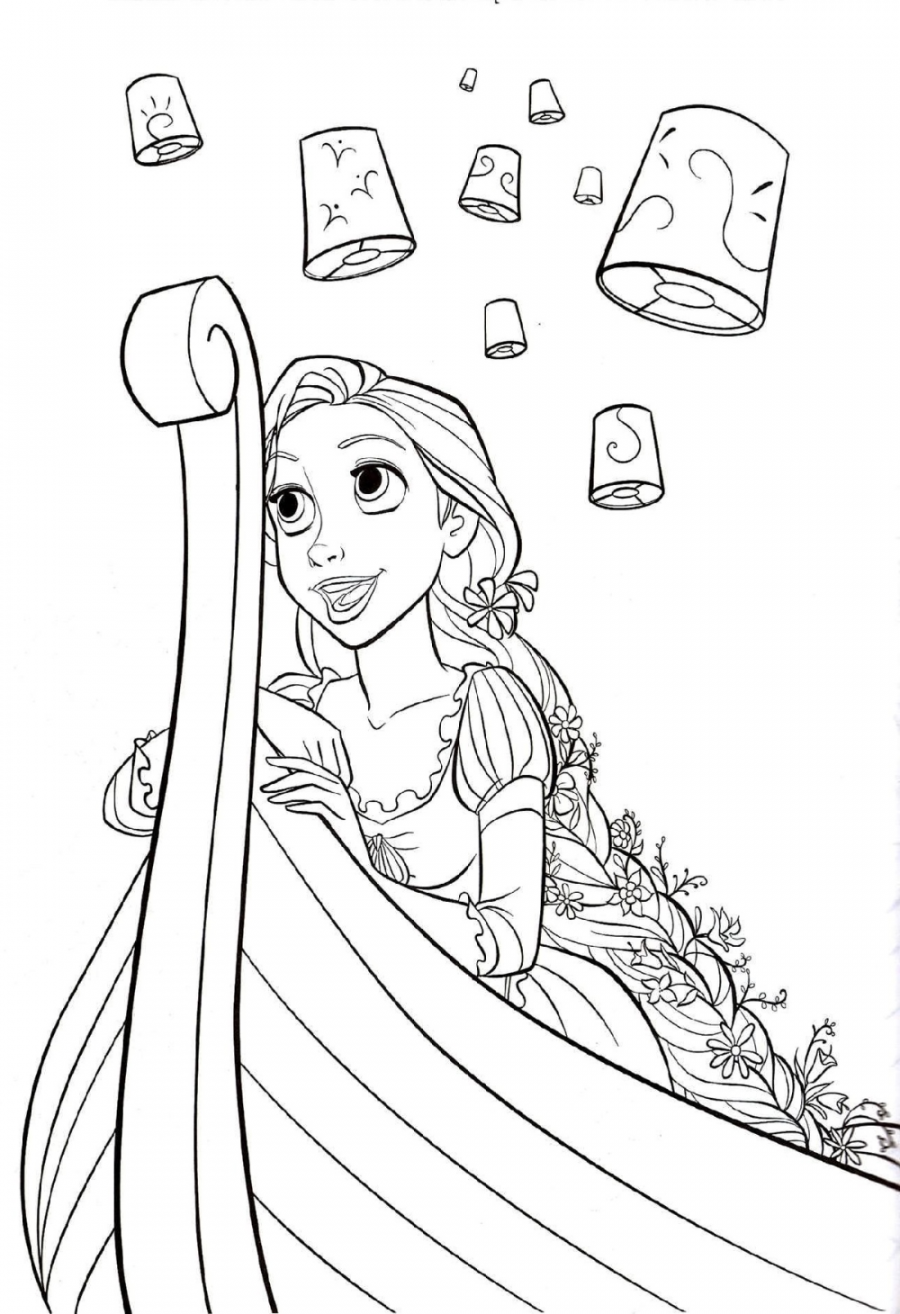 Tangled Rapunzel Color Pages Printable   Activity  Free