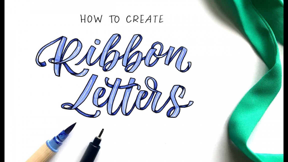 The basics of creating "Ribbon Letters" (brush calligraphy effect)