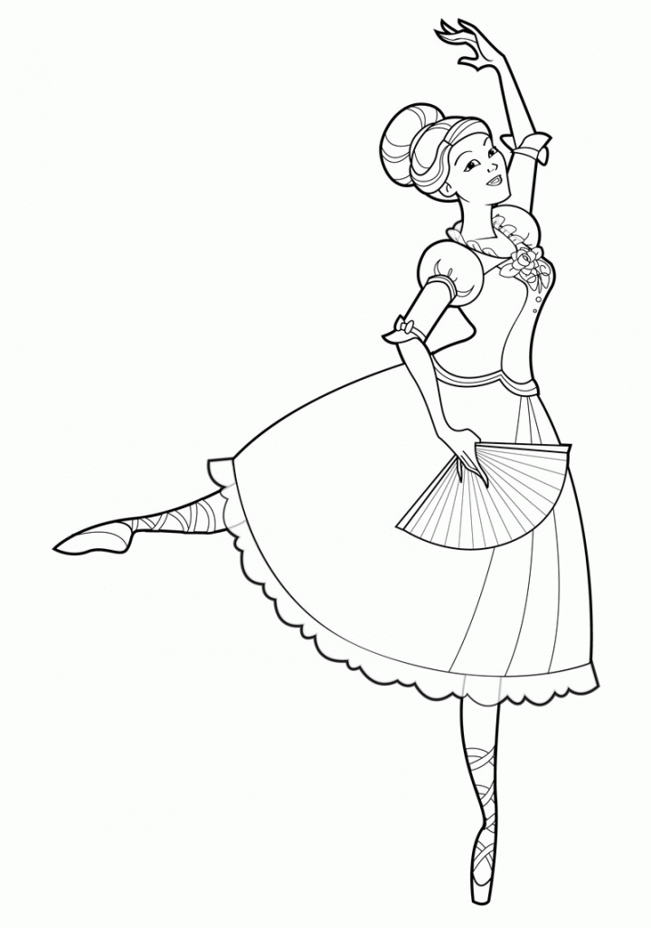 The  Dancing Princesses Coloring Page   Barbie coloring