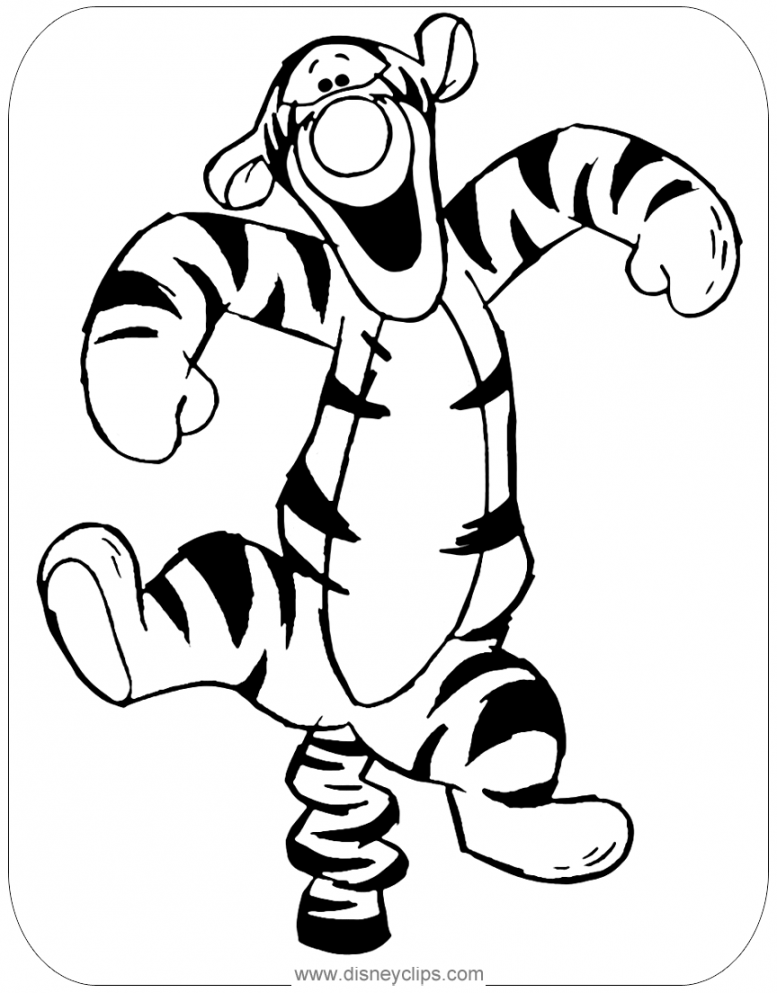 tigger coloring page  Disney coloring pages, Coloring book pages