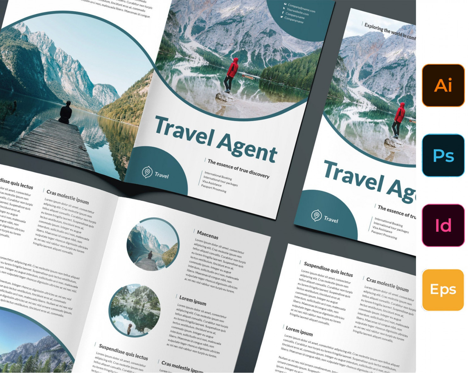 Travel Agency DIY Editable Bi-fold Brochure Digital - Etsy