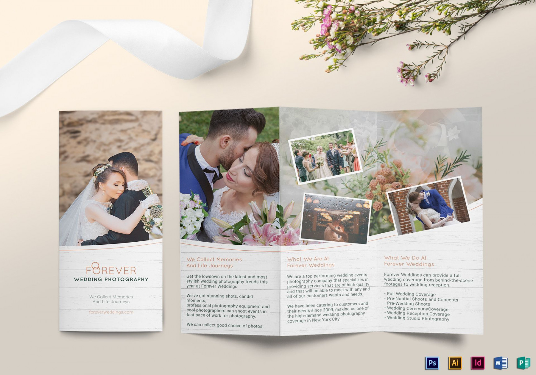 Tri-fold Wedding Brochure Template