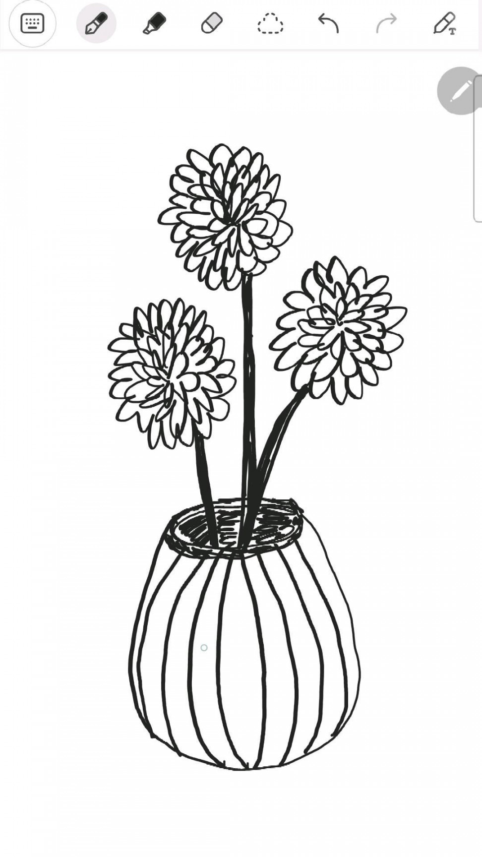 Use the notes app to draw We are drawing flowers 🌼