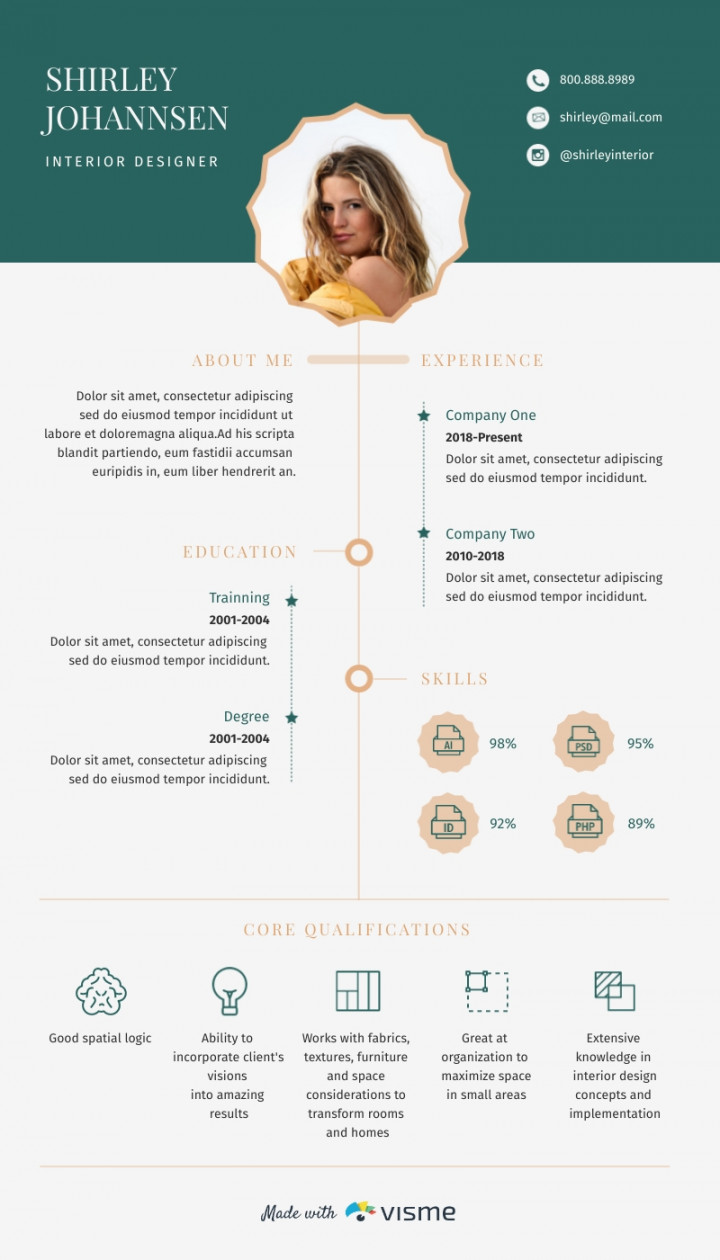 User Persona Infographic Template  Visme