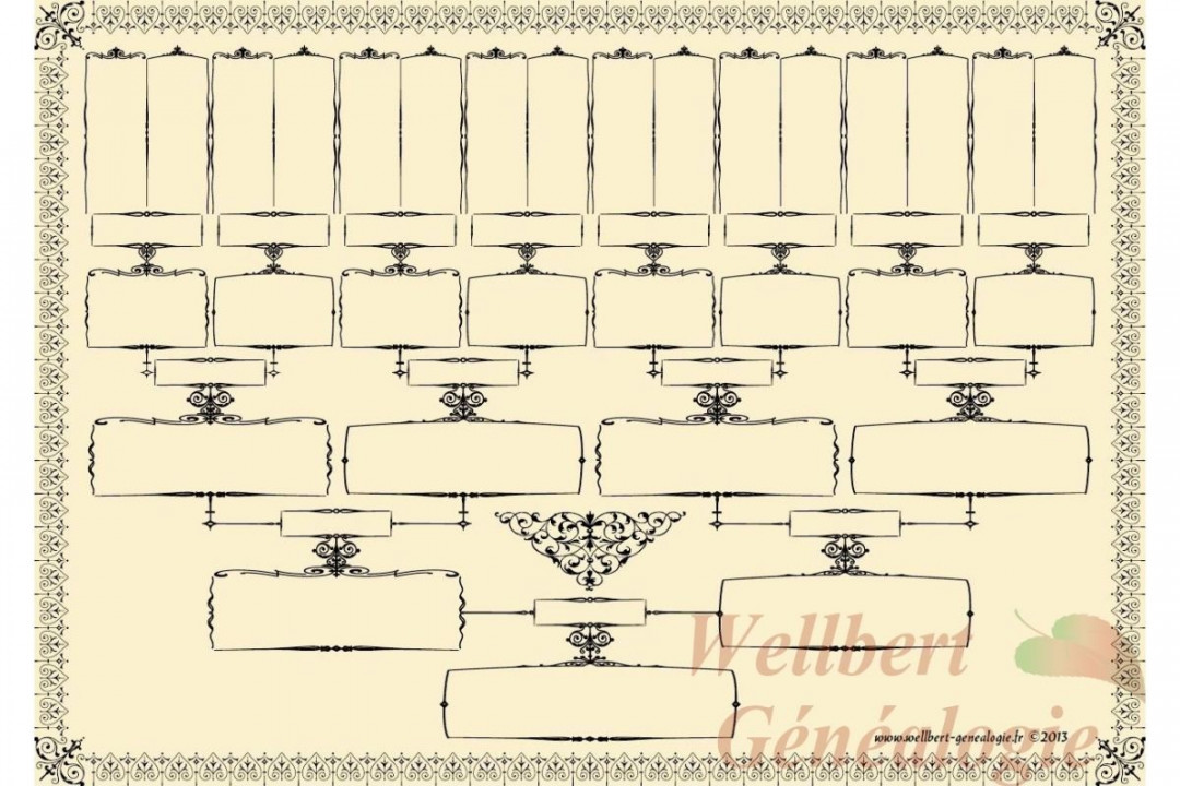 vintage family tree template - Google Search  Arbre généalogique