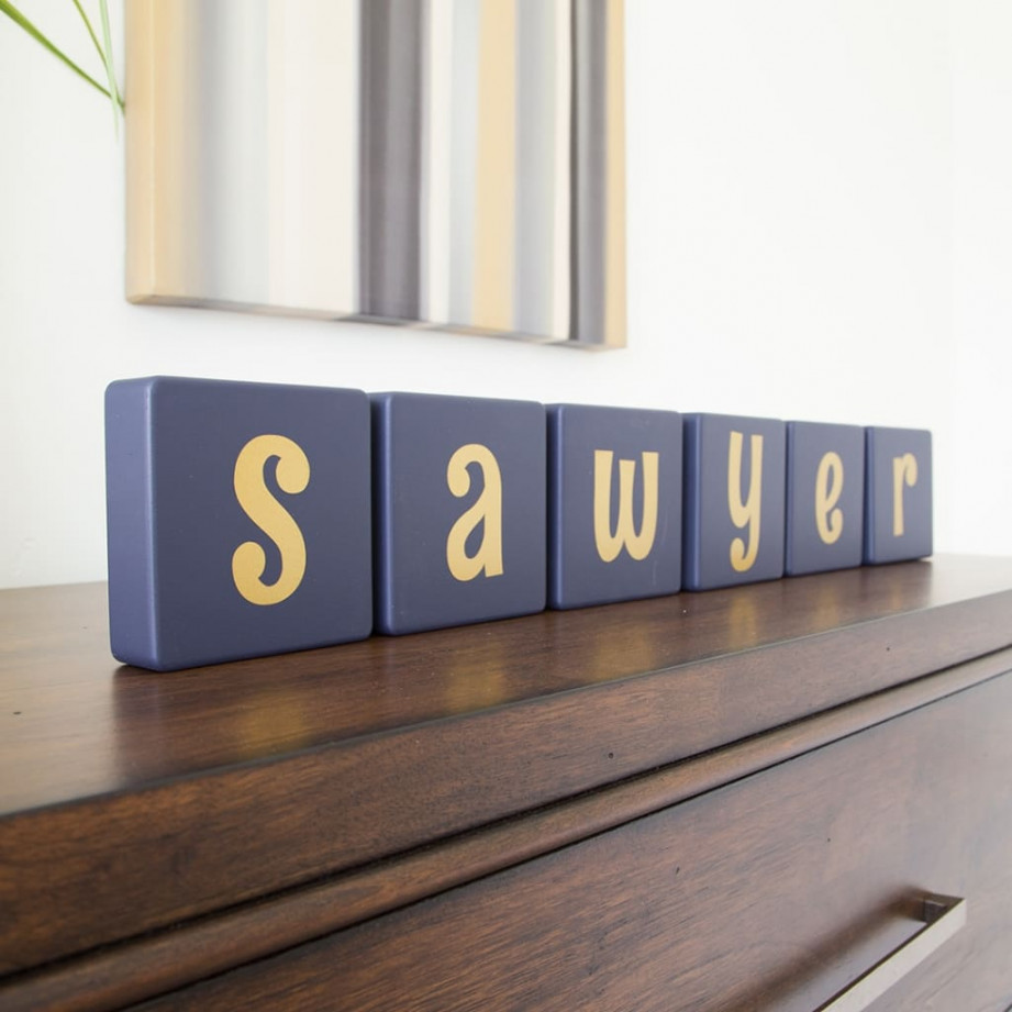 Wood Block Letters - Custom Baby Block Letters  Craftcuts