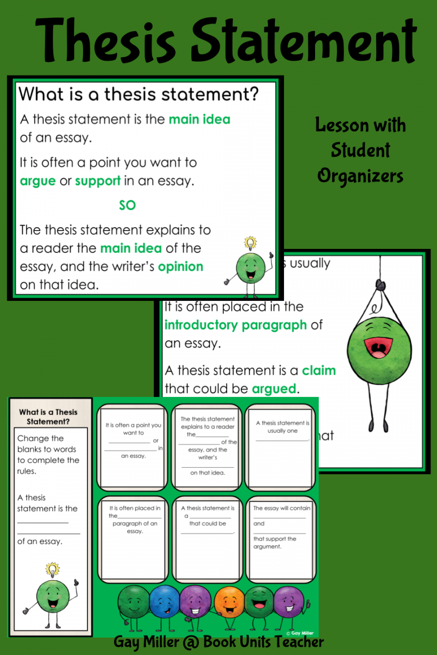 Writing a Thesis Statement - Book Units Teacher