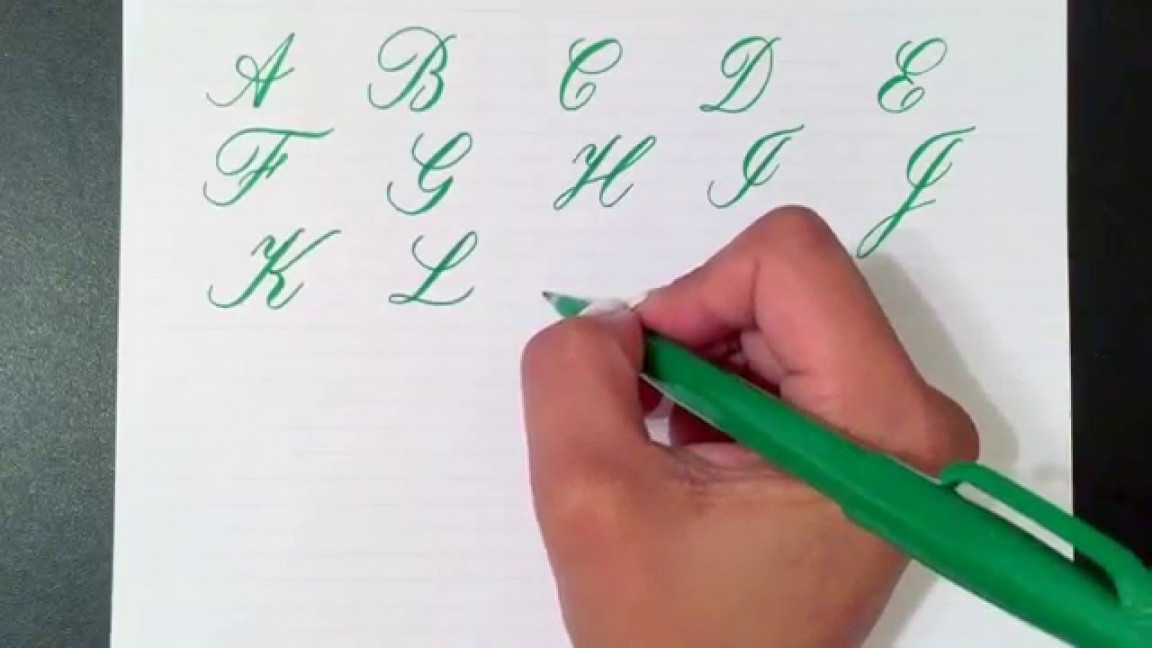 Writing the Copperplate Calligraphy Alphabet with a Pentel Touch Brush Pen