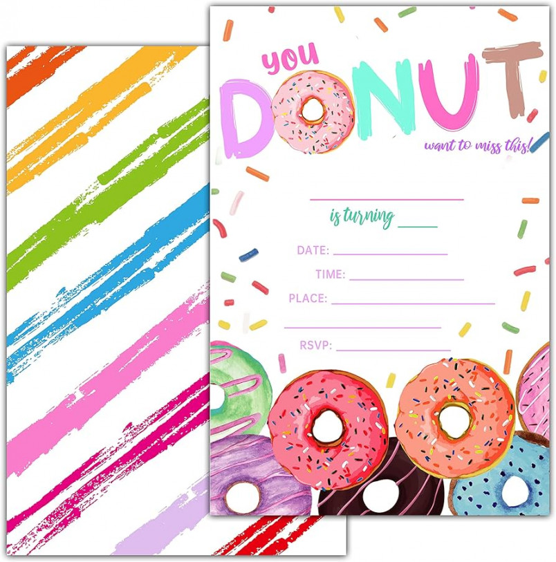 XUOUPIUE Birthday Invitations for Boys and Girls, Colourful