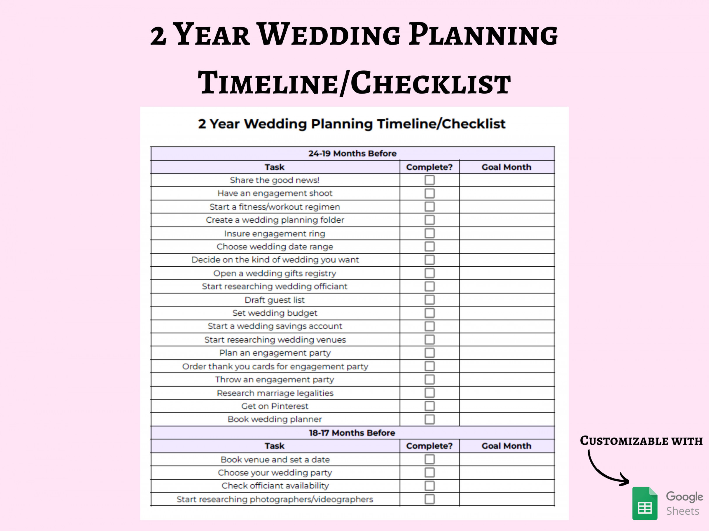 Year Wedding Planning Timeline Ultimate 4 Month Wedding - Etsy