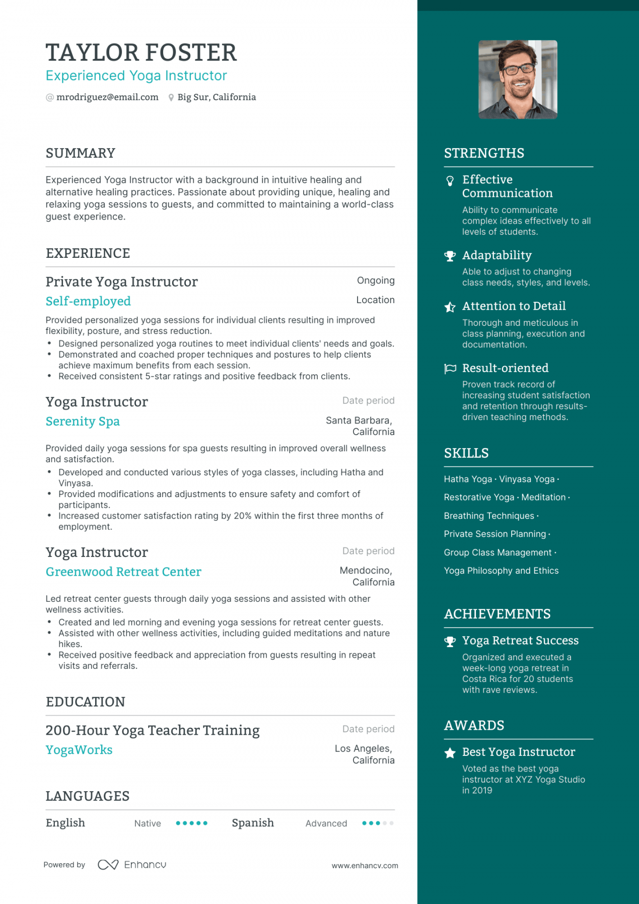 Yoga Instructor Resume Examples & Guide for 03