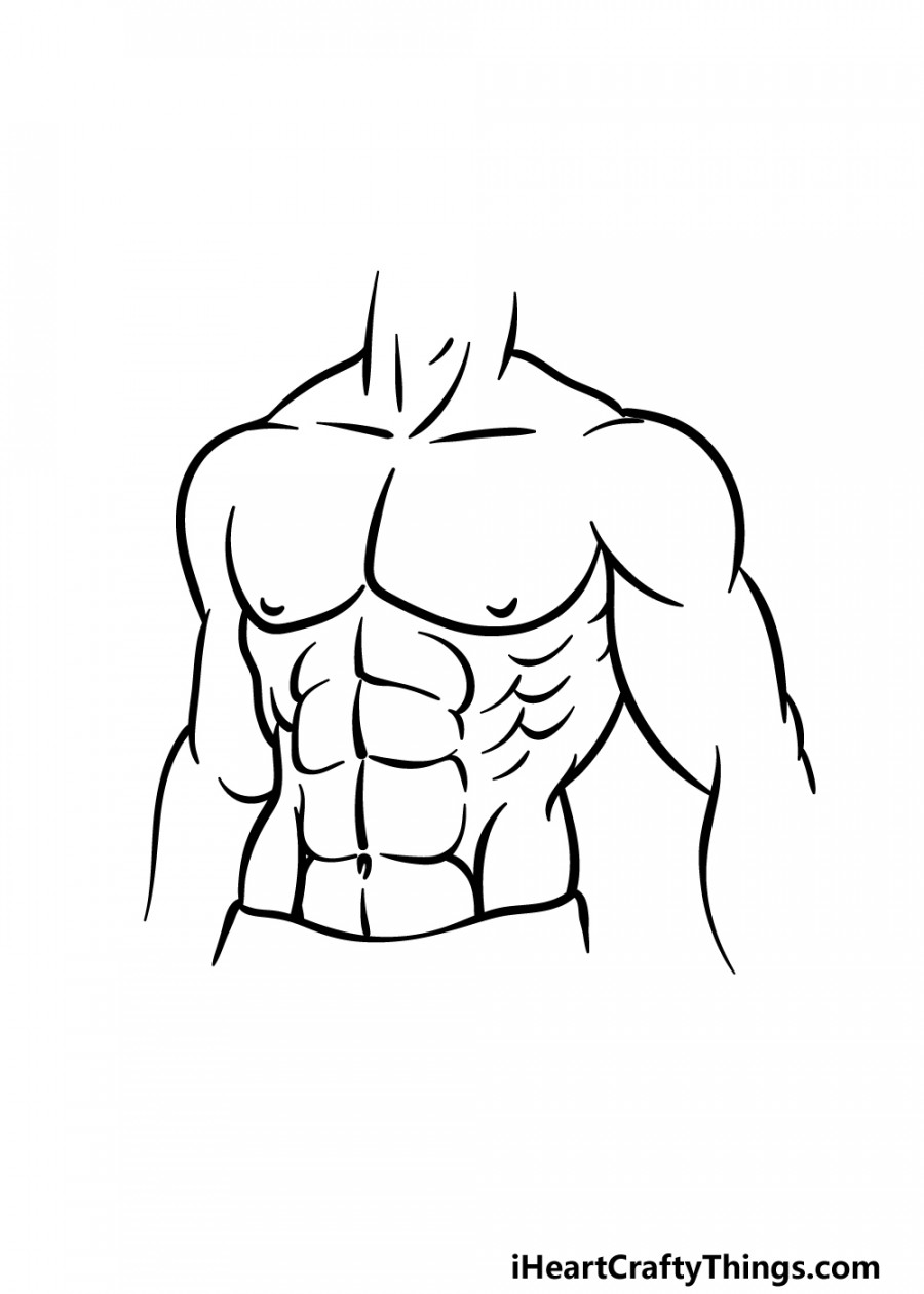 Abs Drawing - How To Draw Abs Step By Step